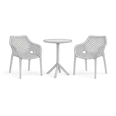 AllModern Farrah 23.6'' Round 2 Person Bistro Set