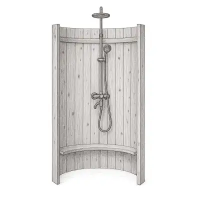 Almost Heaven Saunas Ellipse Outdoor Shower