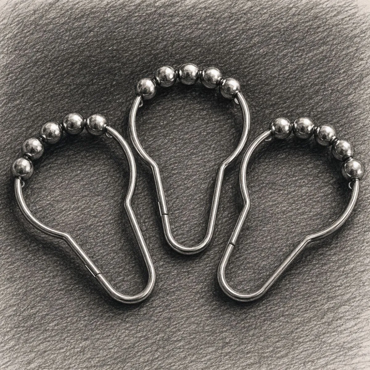 Amazer Shower Curtain Hooks (Set of 12 pieces)