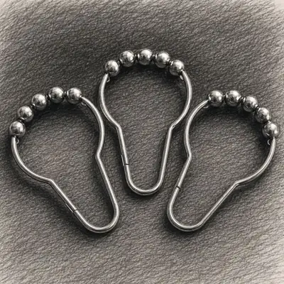 Amazer Shower Curtain Hooks (Set of 12 pieces)
