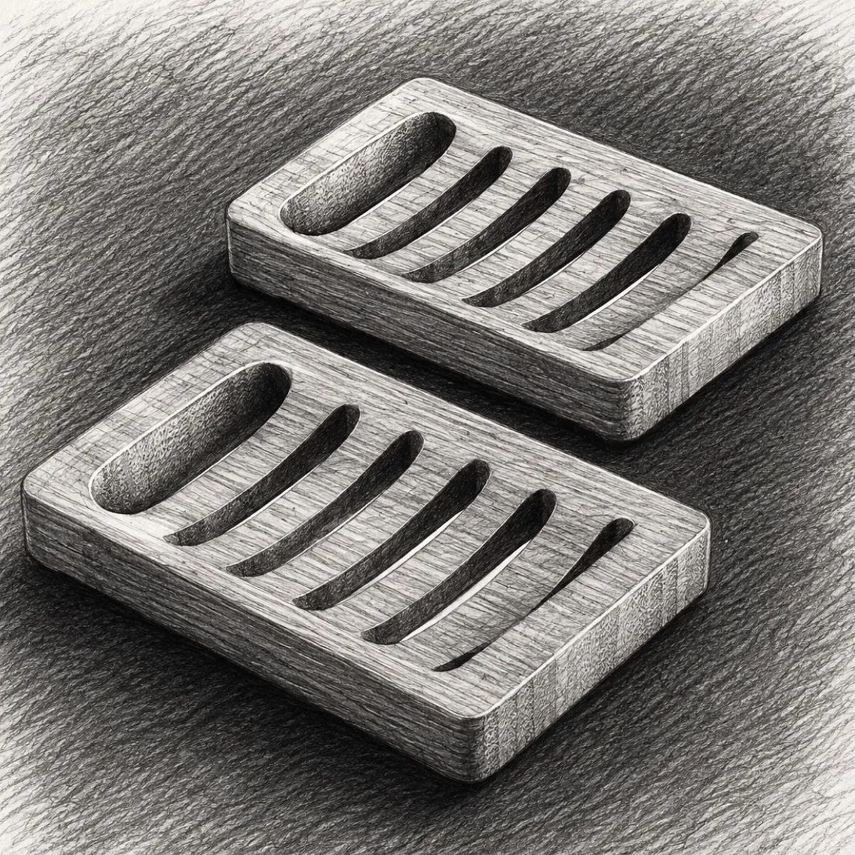 AmazerBath Bamboo Soap Dish (Pack of 2)