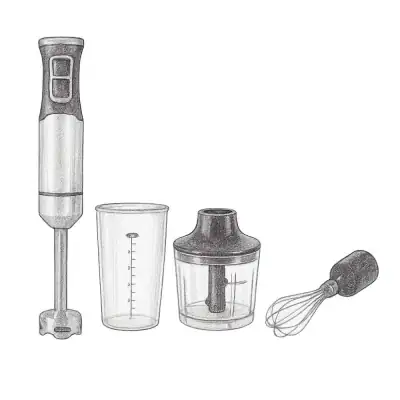 Amazon Basics 500 Watt Multi-Speed Immersion Hand Blender
