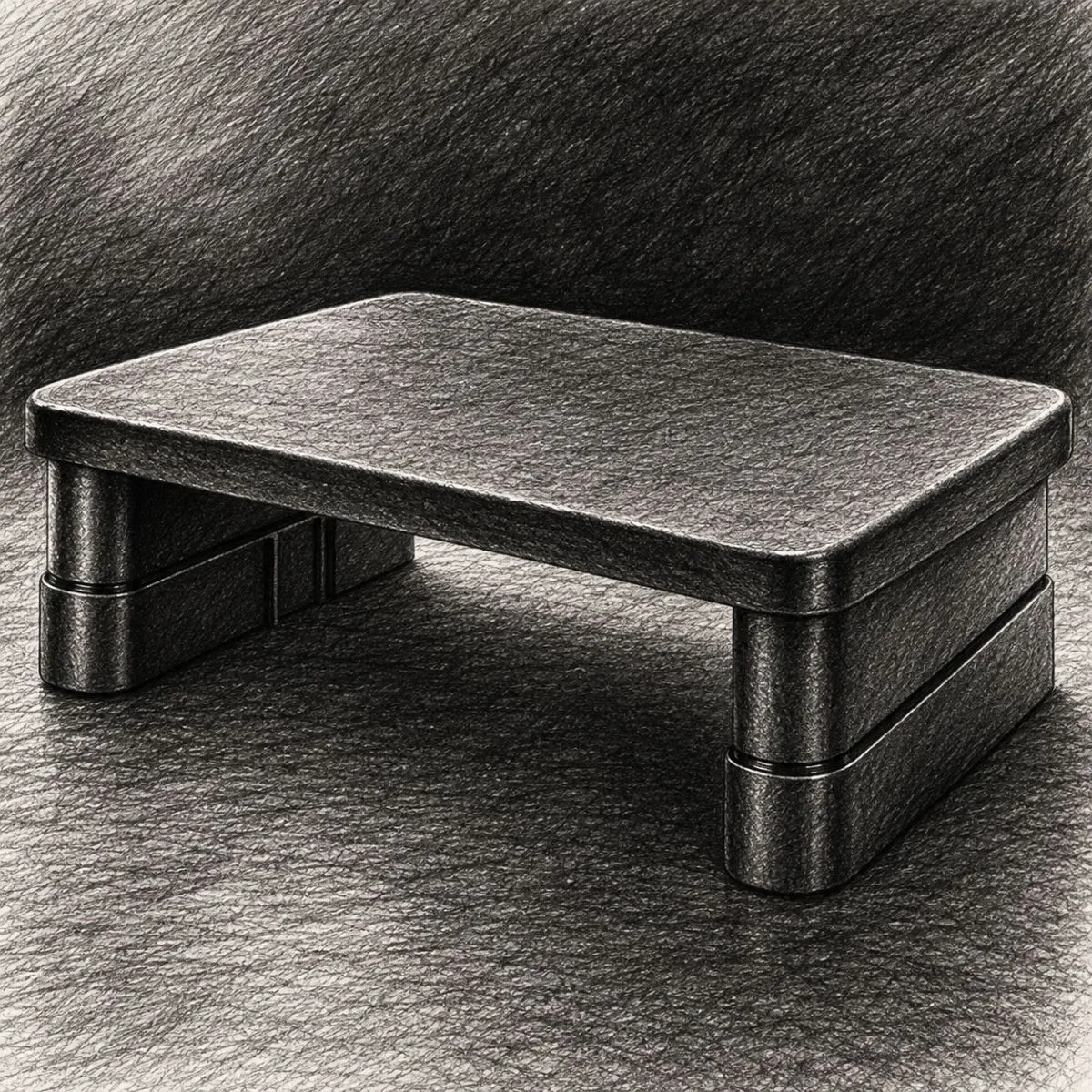 Amazon Basics Rectangular Adjustable Computer Monitor Riser Desk Stand
