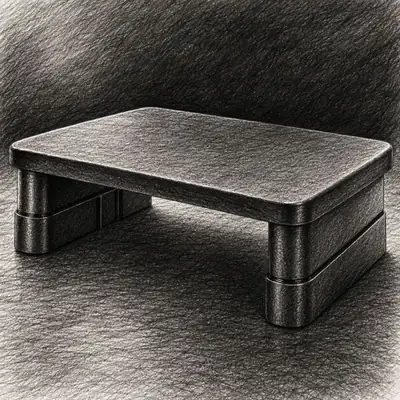 Amazon Basics Rectangular Adjustable Computer Monitor Riser Desk Stand