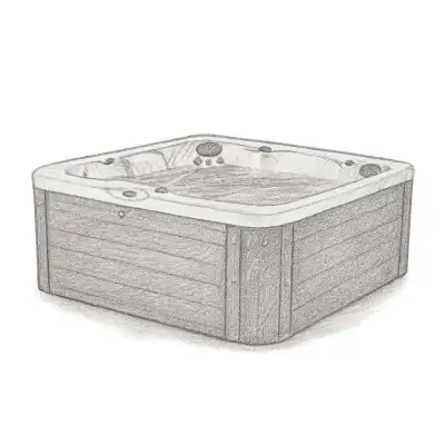 AquaLife Spas Jet Hot Tub with Ozone Waterfall and Spectra LED