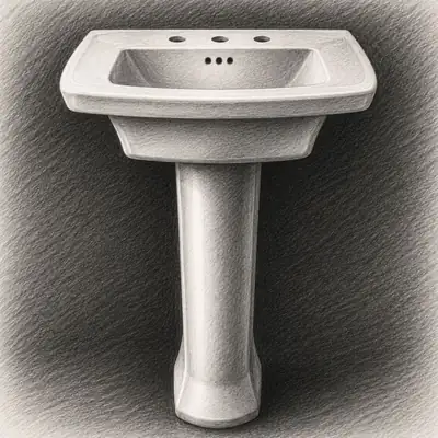 American Standard Edgemere Widespread Pedestal Sink Top