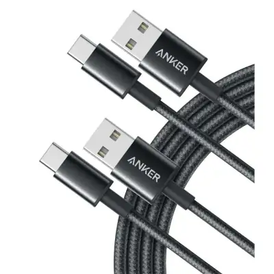 Anker Premium Nylon USB-C to USB-A Cable (2-Pack)