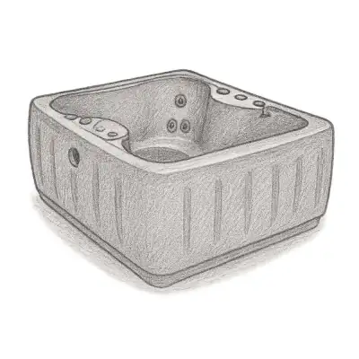 AquaRest Spas Plug & Play Hot Tub with LED Waterfall