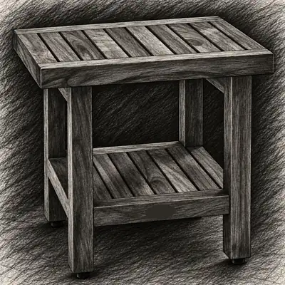 AquaTeak The Original Spa™ Shower Bench with Shelf