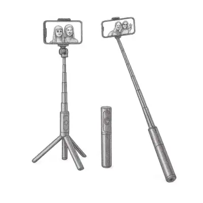 Atumtek Premium Mini Phone Tripod Selfie Stick (Extends to 2.61')