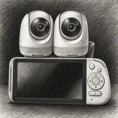 Babysense PRO 5.5" Non-WiFi Baby Monitor with 2-Cameras