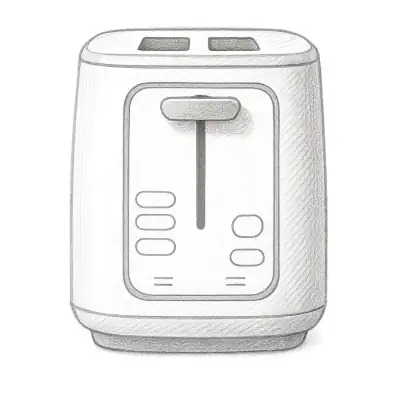 Beautiful 2 Slice Toaster with Touch-Activated Display