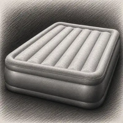 Beautyrest Hi-Loft Inflatable Mattress with External Pump (Queen Size)