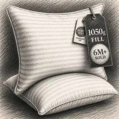 Beckham Hotel Collection Bed Pillows - Down Alternative Bedding Gel Cooling Pillow (1 Set of 2 Pieces)