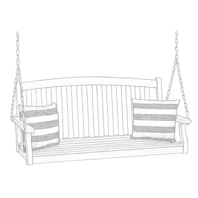 Best Choice Products Wooden Curved Back Hanging Porch Swing