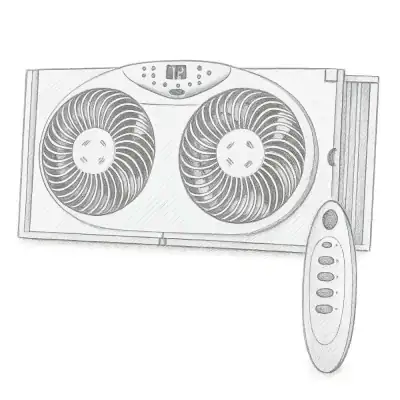 Bionaire Twin Window Fan with Reversible Airflow