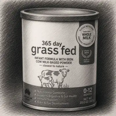 Bubs Stage 1 Organic Grass Fed Powder Infant Formula (Pack of 1, 20 oz)