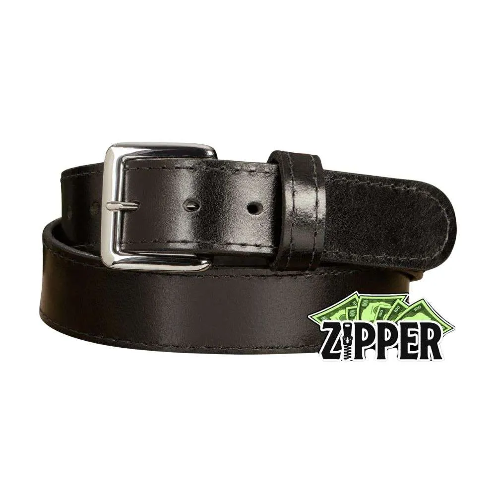 Bullhide Belts Black Water Buffalo Money Belt With 25" Zipper (46")