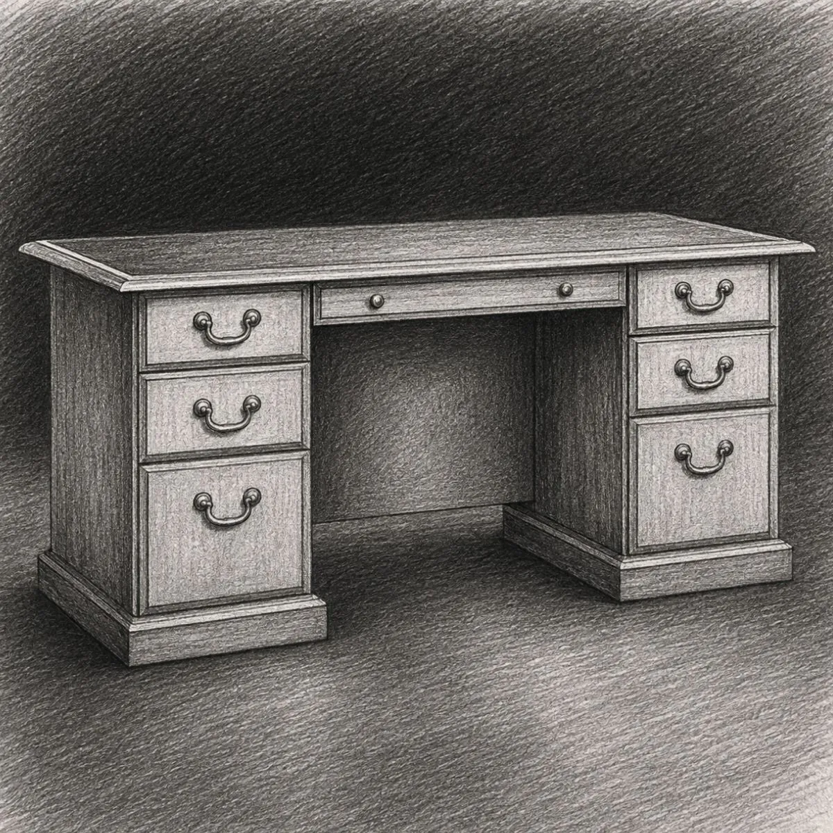 Bush Home Saratoga Executive Desk with Drawers