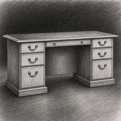 Bush Home Saratoga Executive Desk with Drawers