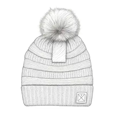 C.C Beanie Fur Pom HAT43 Beanie