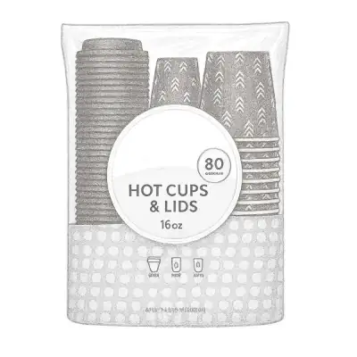Chinet Comfort 16 oz Cup and Lid (80 Count)