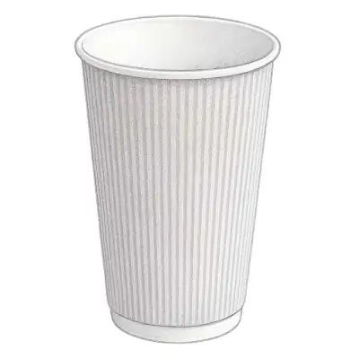 Choice 16 oz. Double Wall Ripple Kraft Paper Hot Cup (500 Count)