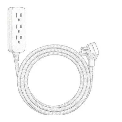 Cordinate 3-Outlet Braided Extension Cord (10 ft.)