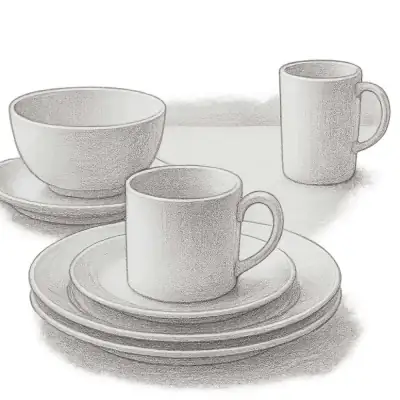 Crate and Barrel Aspen Rimmed Dinnerware (1 Set Of 5 Pieces)