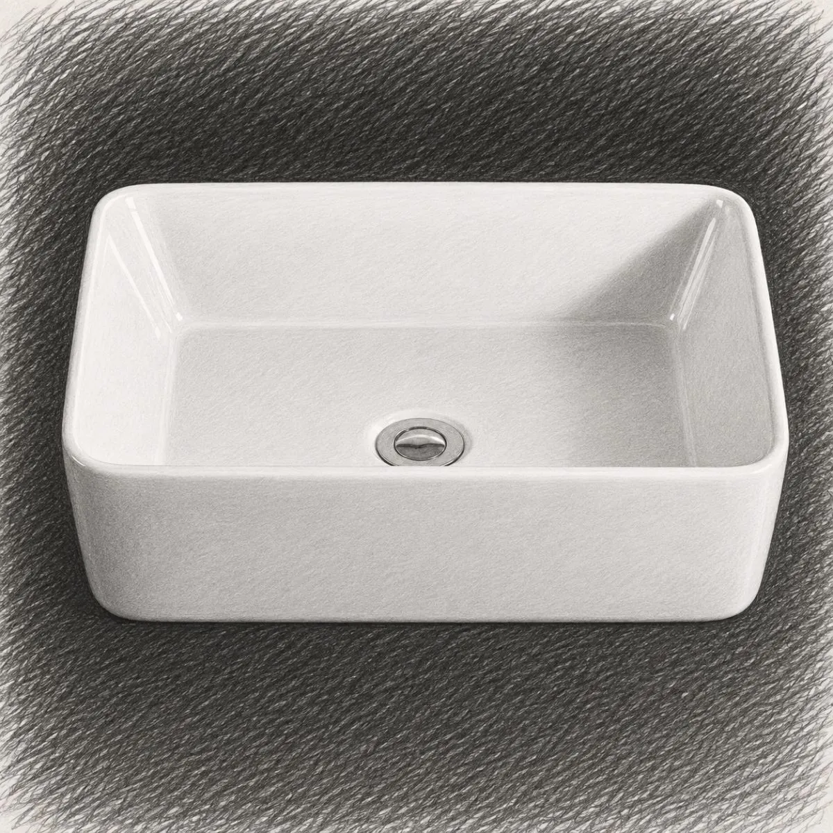 DeerValley Ally Rectangle Vessel Bathroom Sink