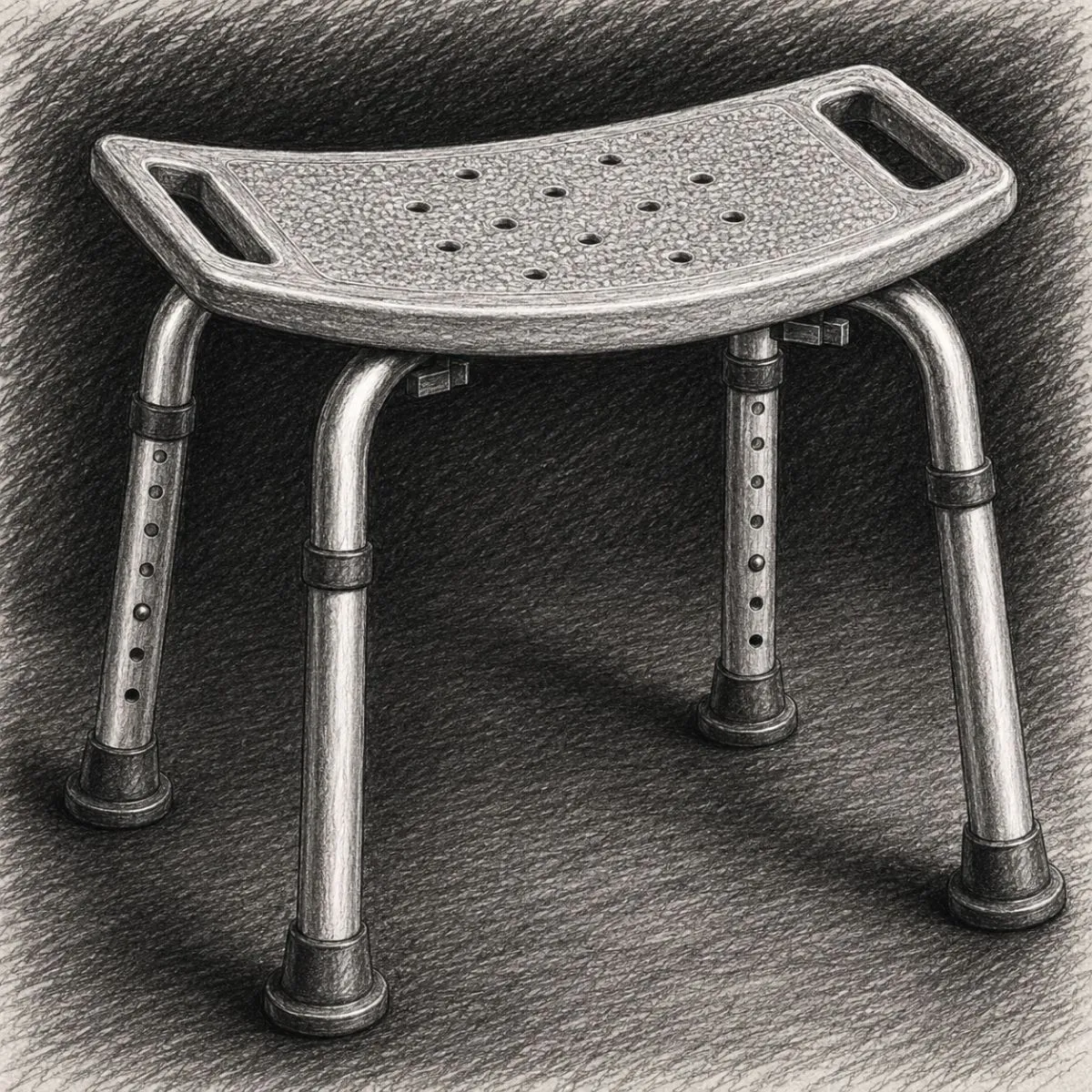 Drive Medical Adjustable Shower Chair with Suction Feet