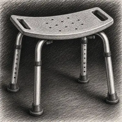 Drive Medical Adjustable Shower Chair with Suction Feet