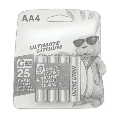 Energizer Ultimate e2 1.5 Volt AA Cylindrical Lithium Batteries (Pack of 4)