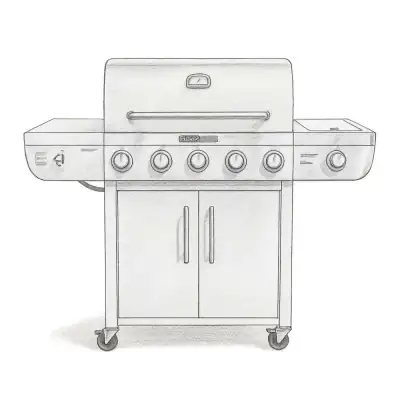 Even Embers Gas Stainless Steel 5-Burner Grill