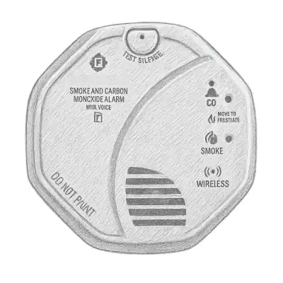 First Alert Wireless Interconnect Talking Battery Operated Smoke and Carbon Monoxide Alarm