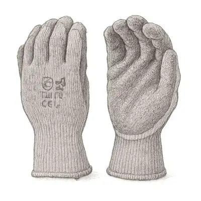 G & F Products Rubber Latex Double Coated Work Gloves