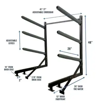StoreYourBoard G-Kayak Dock Storage Rack Over The Water