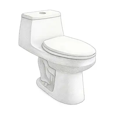 Glacier Bay McClure One-Piece Dual Flush Elongated Toilet