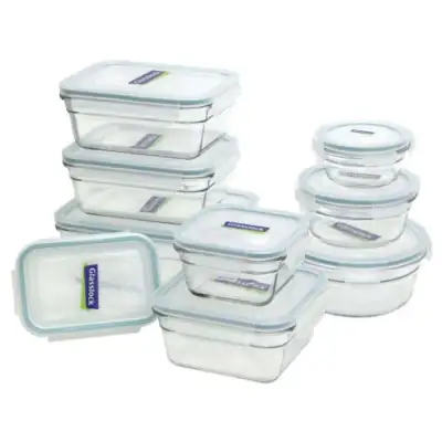 Glasslock Oven Safe Box Set (Set of 18 pieces)