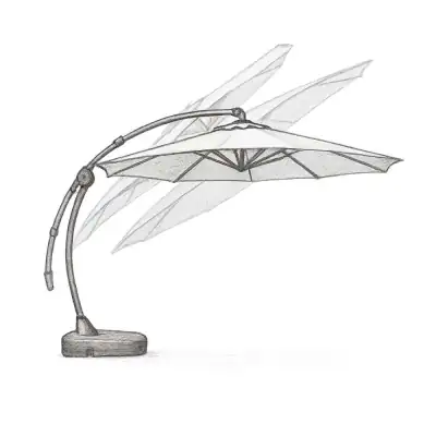 Grand Patio 12 ft Deluxe Napoli Sunbrella Cantilever Umbrella