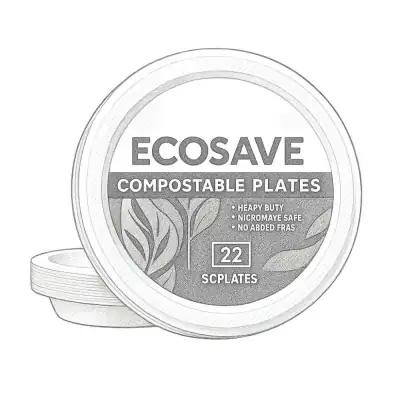 Hefty ECOSAVE Compostable Paper Plates (22 Count)