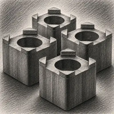Honey-Can-Do Wood Bed Lifts-Light Finish (1 Set of 4 Pieces)
