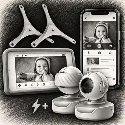 Hubble Connected Nursery Pal Deluxe Twin Smart Baby Monitor