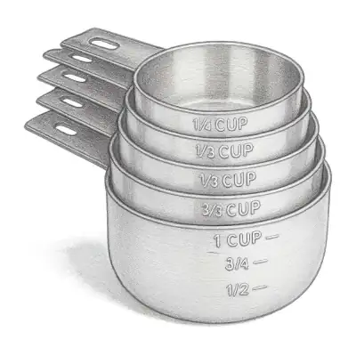 Hudson Essentials Stainless Steel Measuring Cups Set 6 pcs