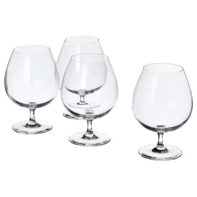 IKEA Storsint Brandy Clear Glass 25 oz (Set of 4)