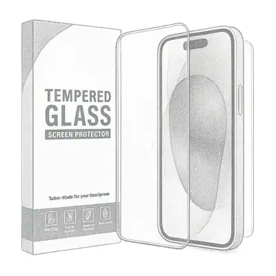 JETech 6.1" Screen Protector for iPhone 15 (Pack of 2)