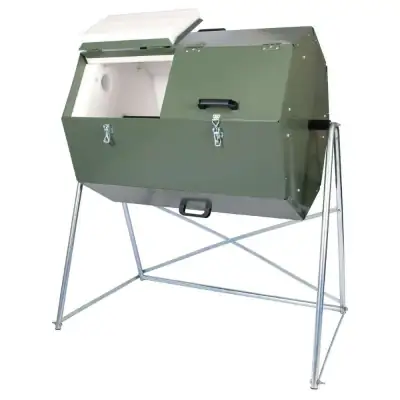 Jora Composter Outdoor Dual Chamber Compost Tumbler (70 Gallon)