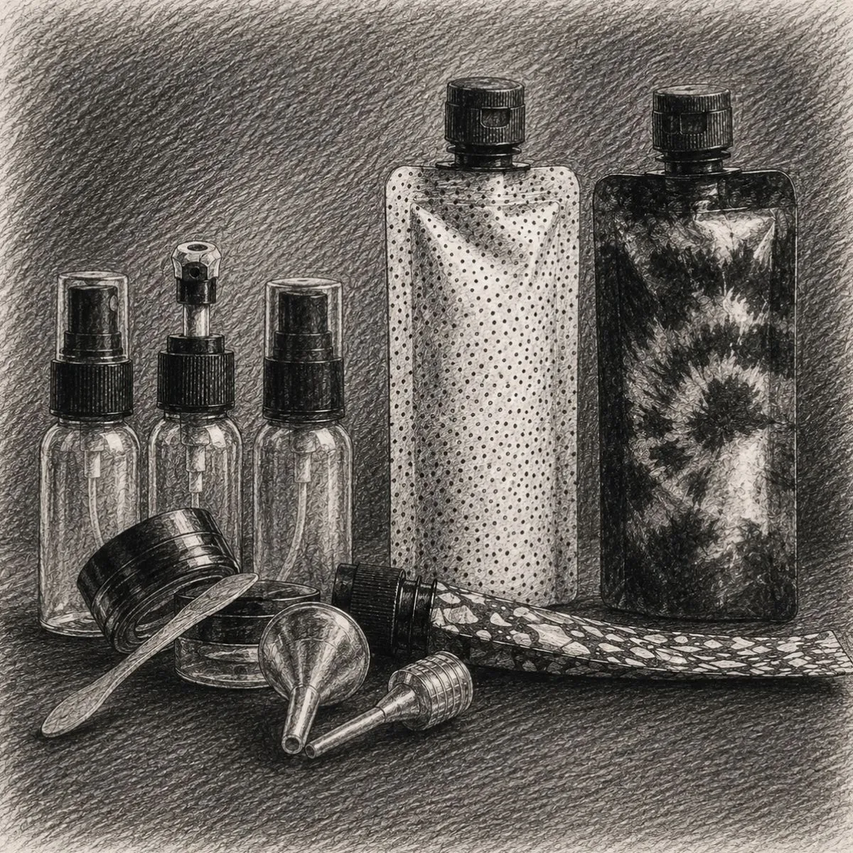 Kitsch Travel Bottles For Toiletries (Pack of 11)