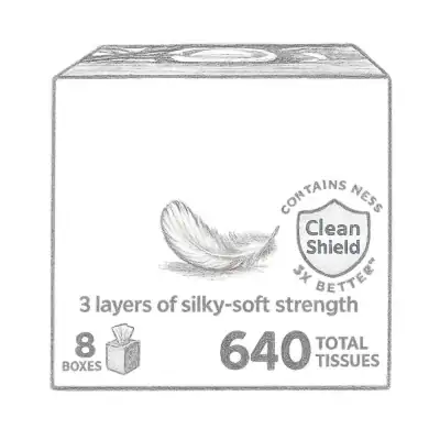 Kleenex Ultra Soft Facial Tissues - 3 Ply (Pack of 8)