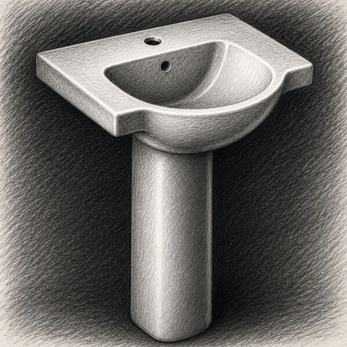 Kohler Veer Rectangular Pedestal Bathroom Sink